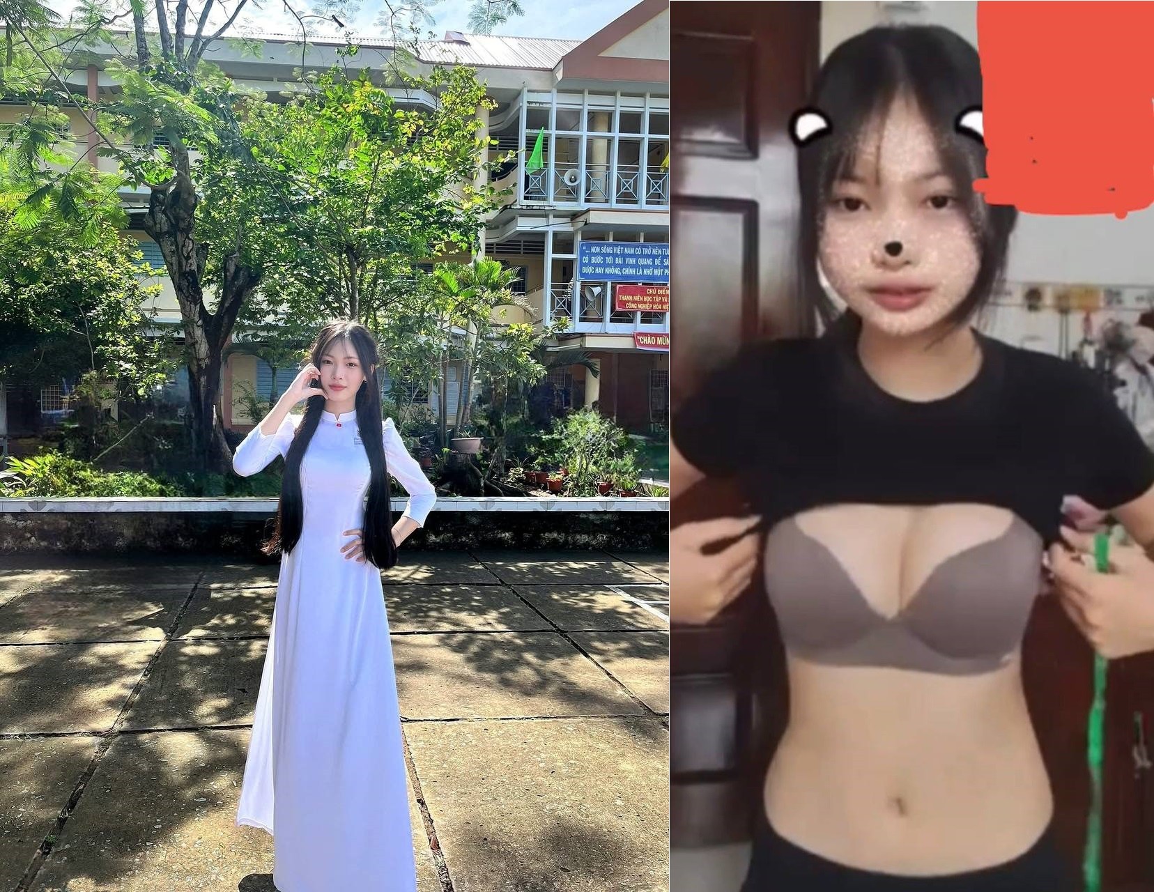 Lộ clip sex em lớp trưởng ngây thơ